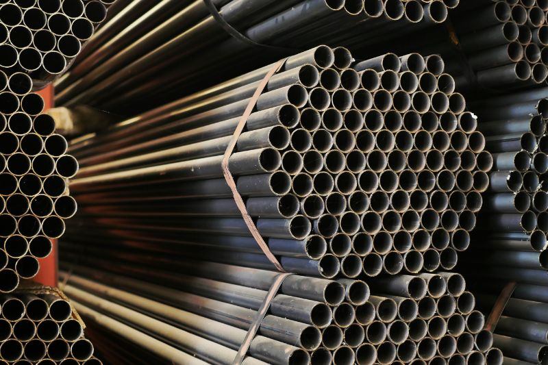 Tubos de aço carbono em estoque